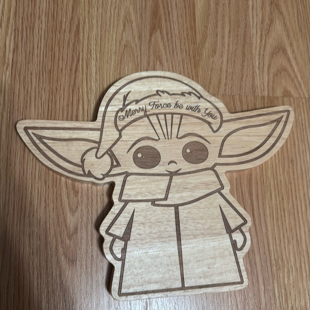 Bamboo Grogu Cutting Board